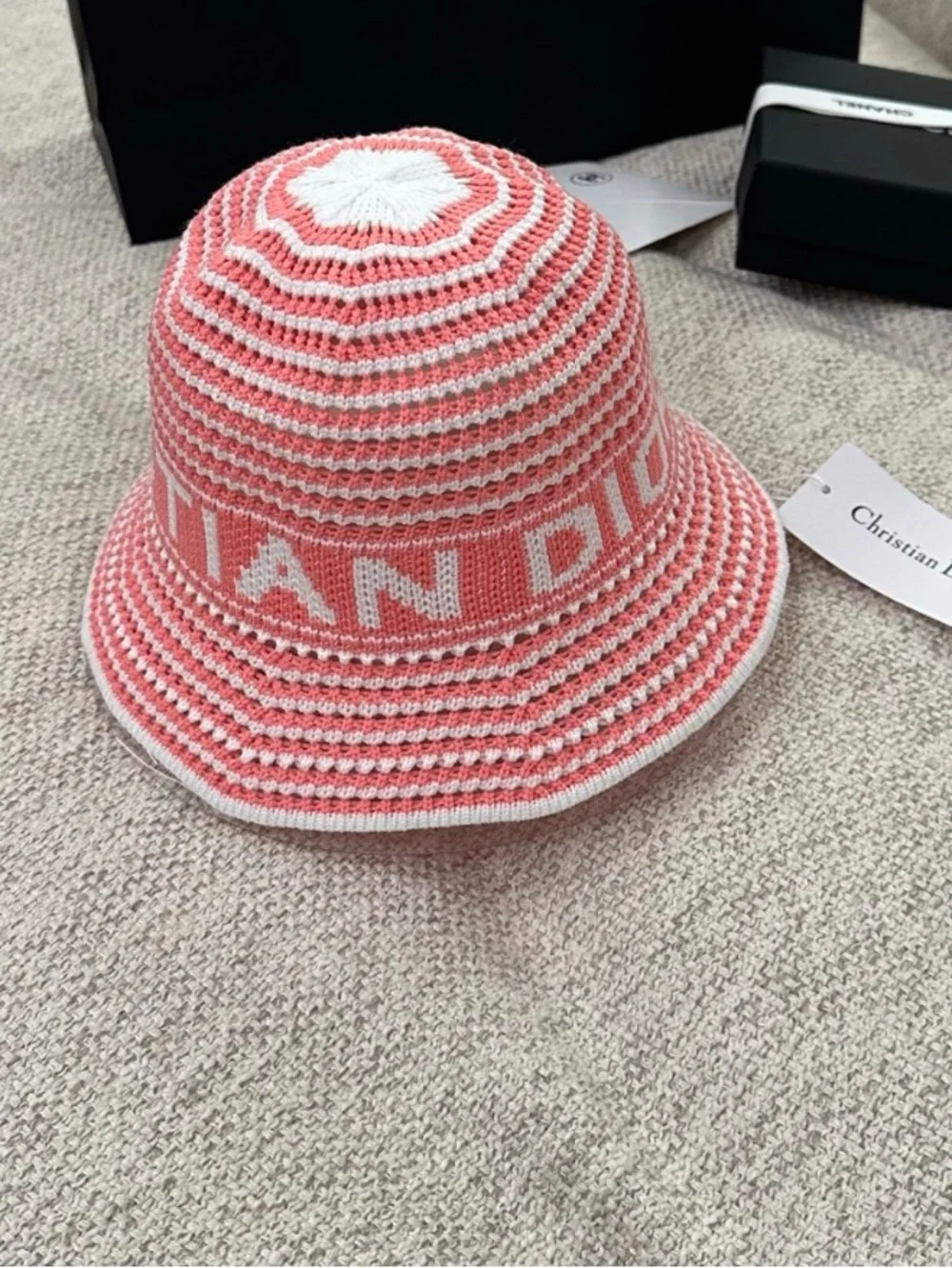 Christian. Dior. D-Tulipe Bucket Small Brim Cloche Hat